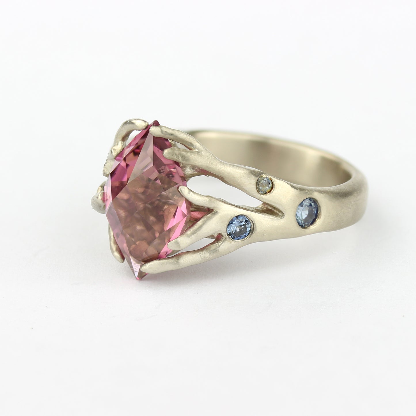 "Berries on the Vine" Tourmaline and Tasmanian Sapphire ring