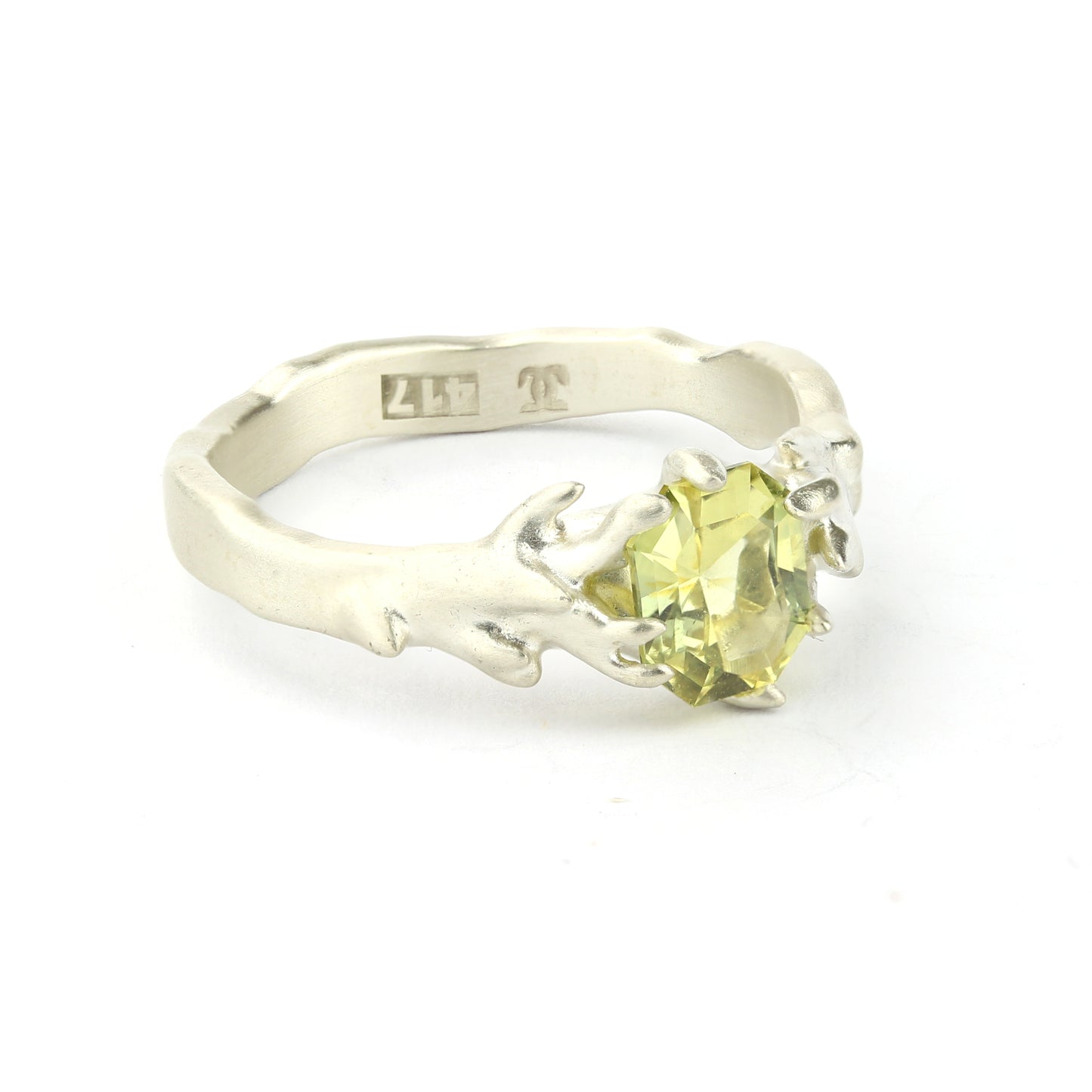 Fantasy Ring- Yellow Sapphire in 10kt White Gold