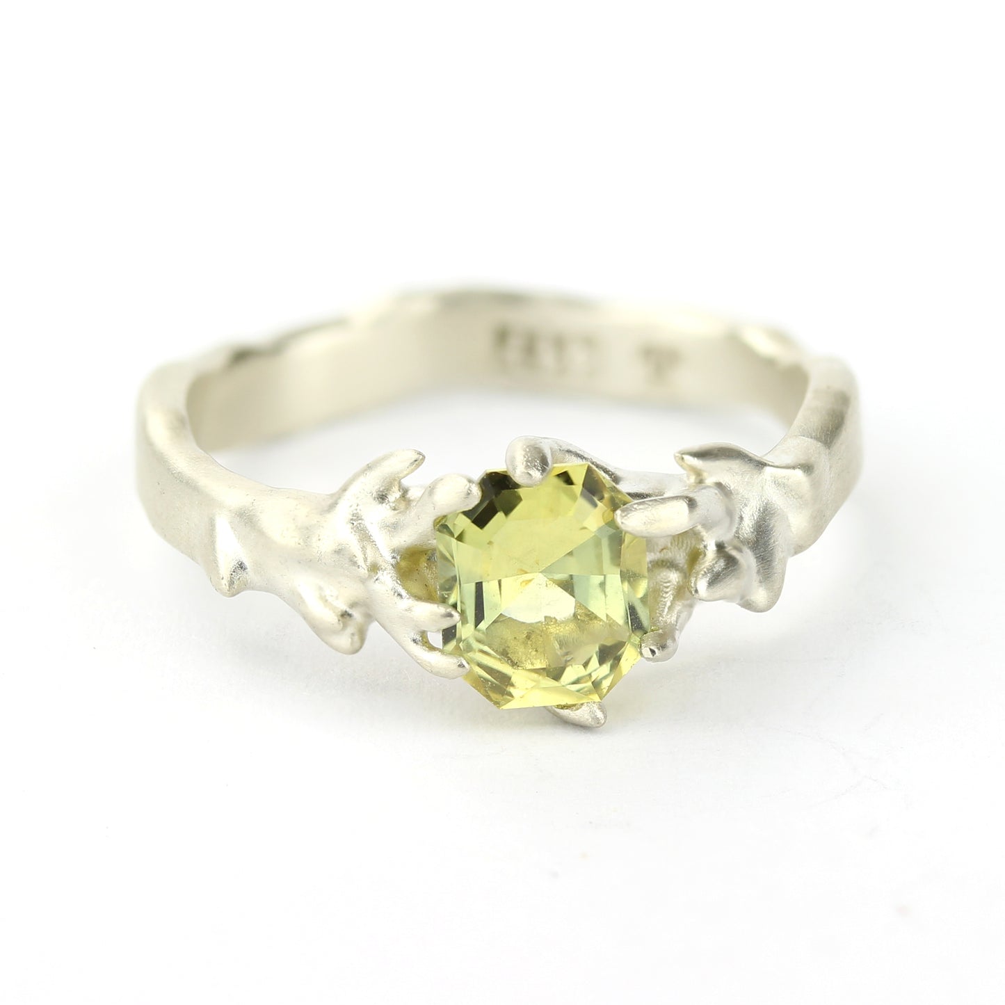 Fantasy Ring- Yellow Sapphire in 10kt White Gold